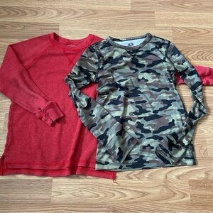 Boys Long Sleeve Athletic Tee Shirts: Size 8